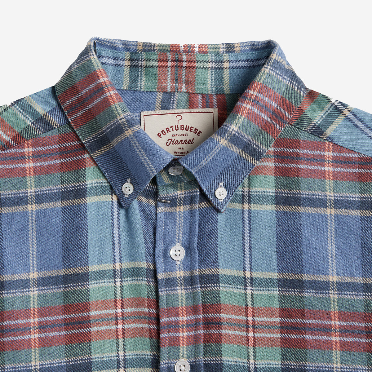 Lucia Plaid Flannel Shirt - Sky Blue/Red
