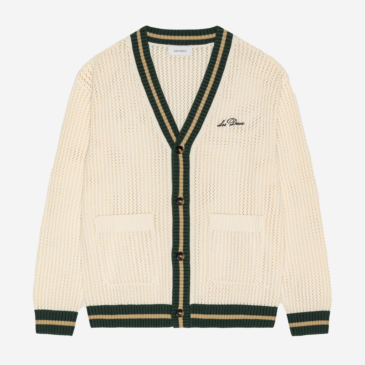 Lace Knitted Cardigan - Eggnog White