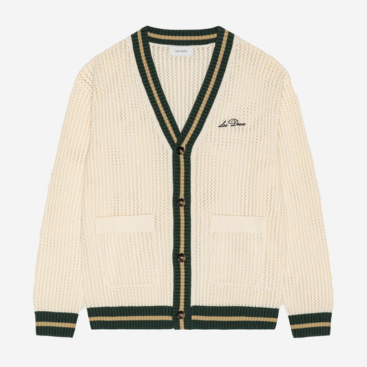 Lace Knitted Cardigan - Eggnog White