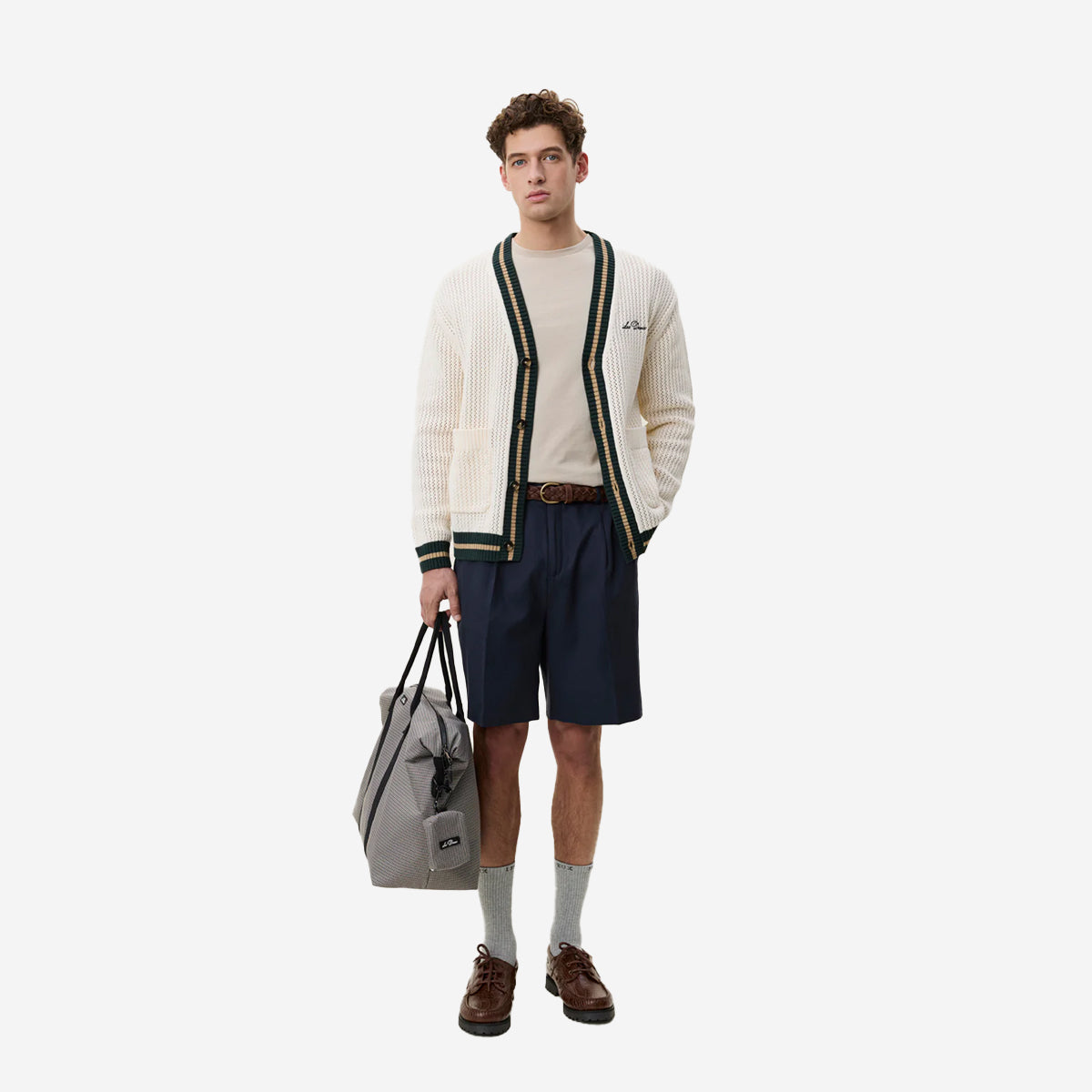 Lace Knitted Cardigan - Eggnog White