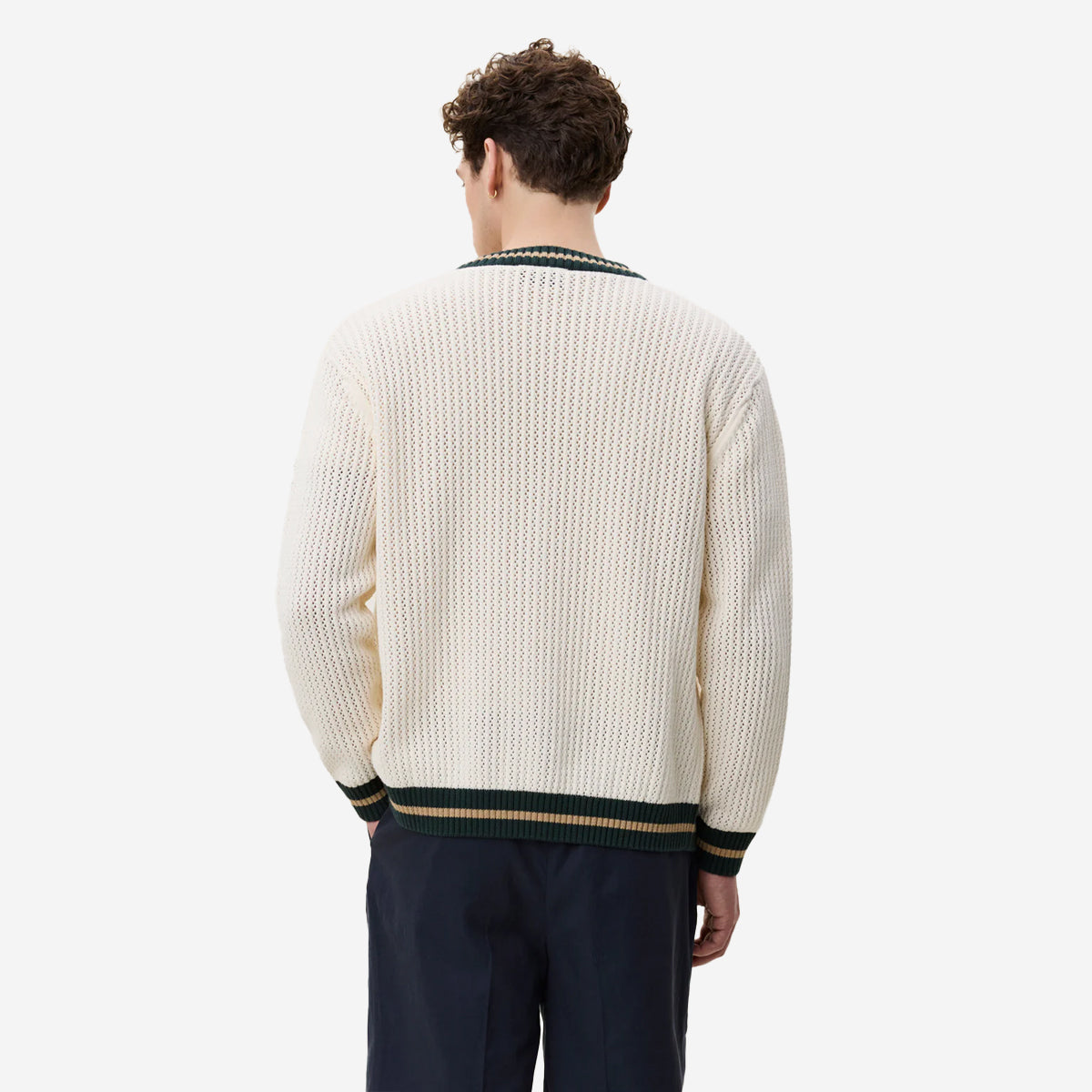 Lace Knitted Cardigan - Eggnog White