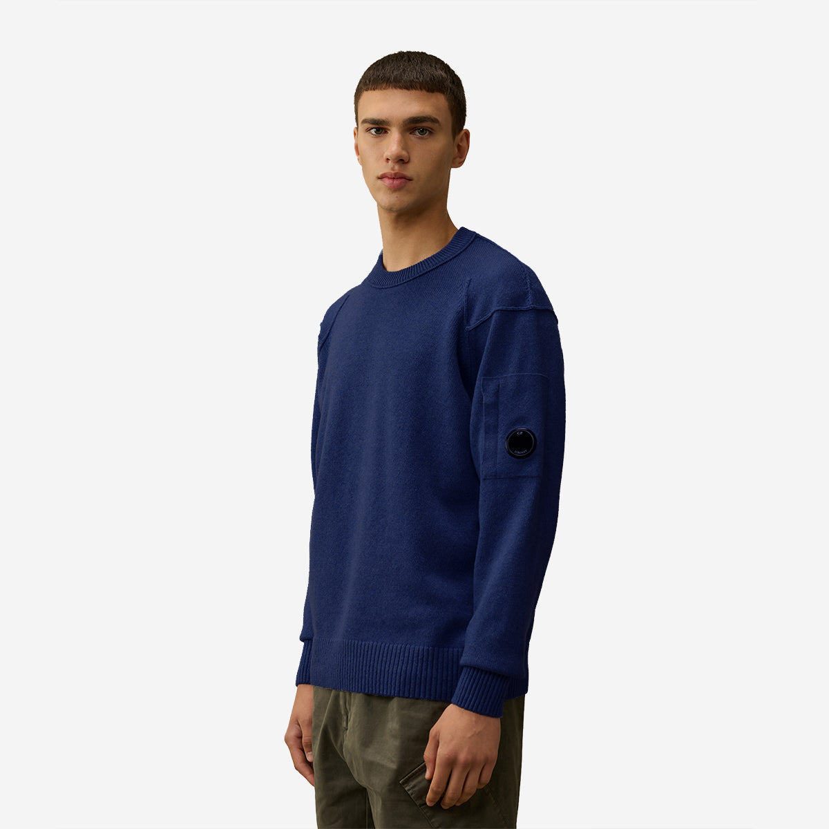 Lambswool GRS Crew Neck Knit - Estate Blue