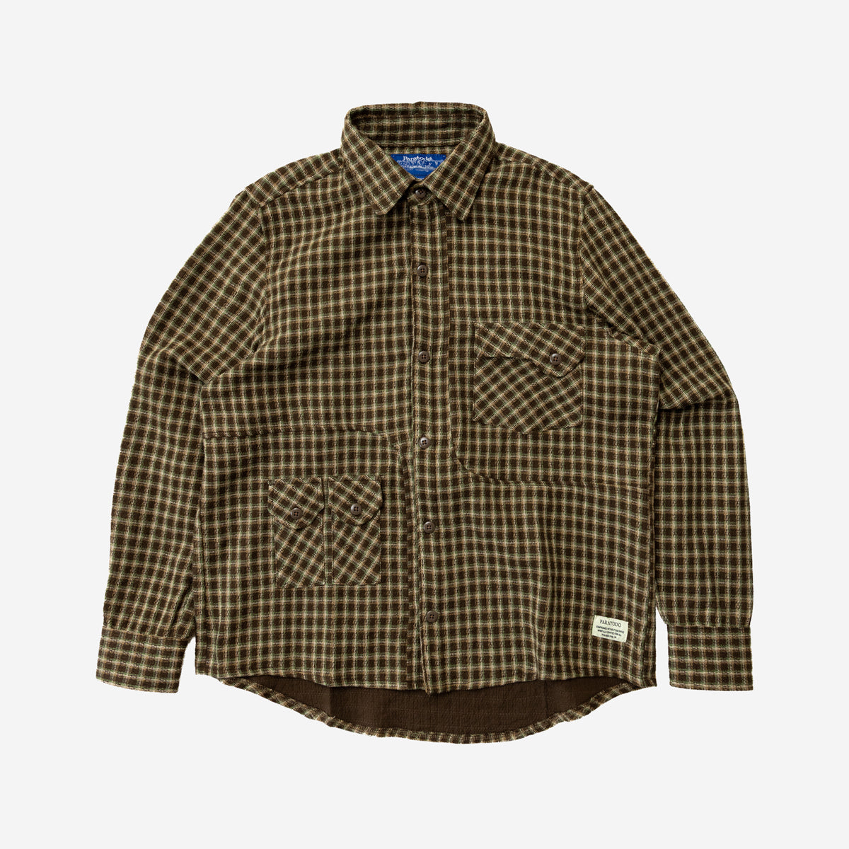 Jardin Gauze Pocket Shirt - Earth Plaid
