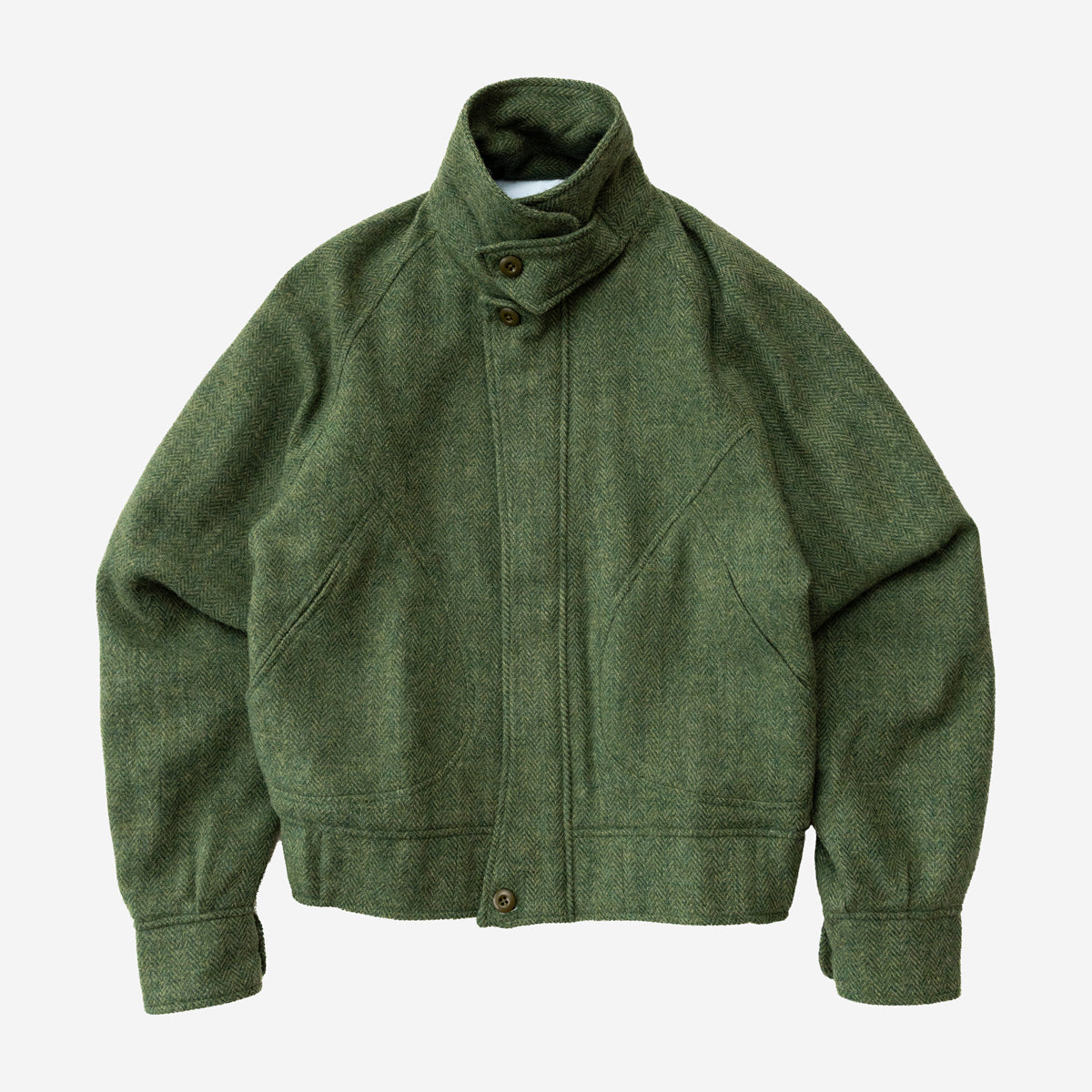 Norman Wool Jacket - Pothos Herringbone