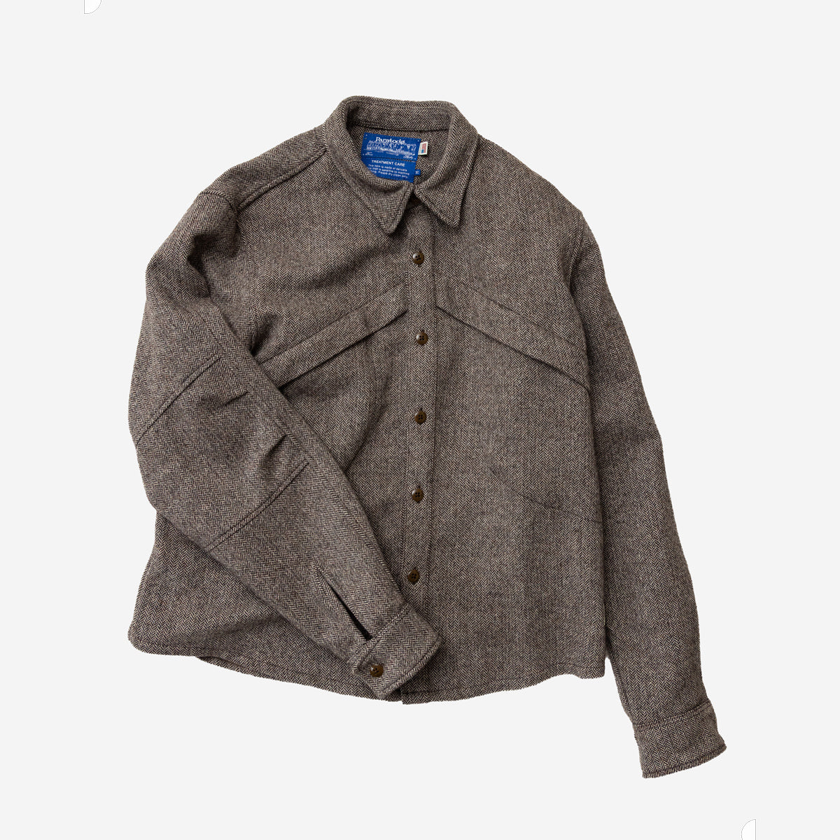 Lemures Wool Overshirt - Nep Herringbone