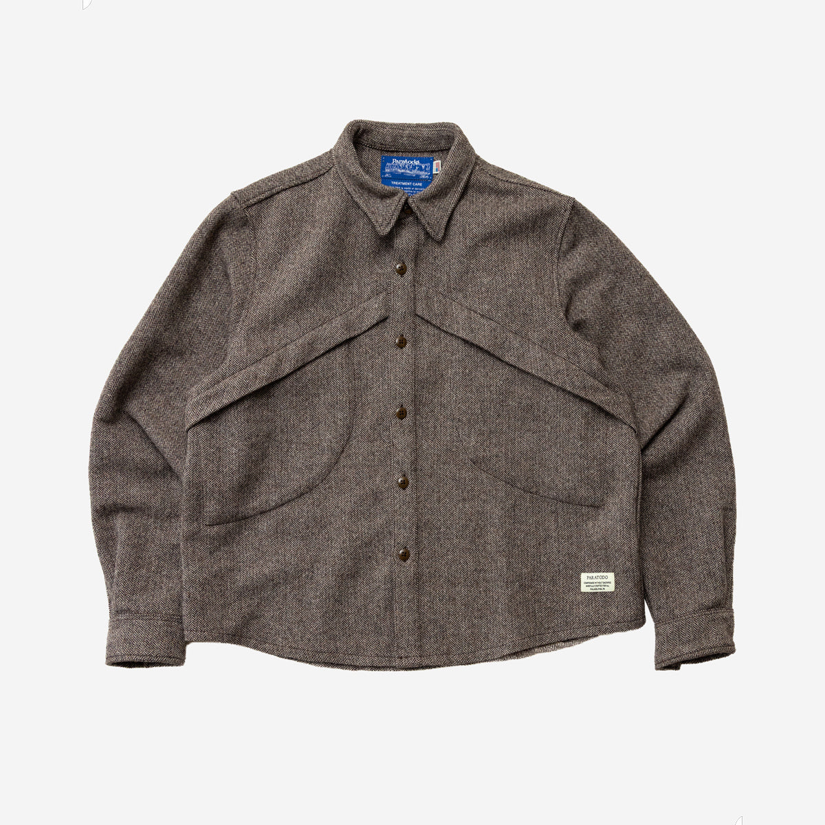 Lemures Wool Overshirt - Nep Herringbone