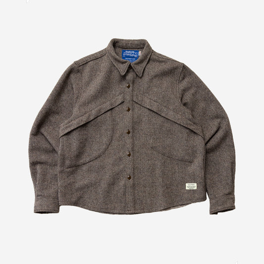 Lemures Wool Overshirt - Nep Herringbone