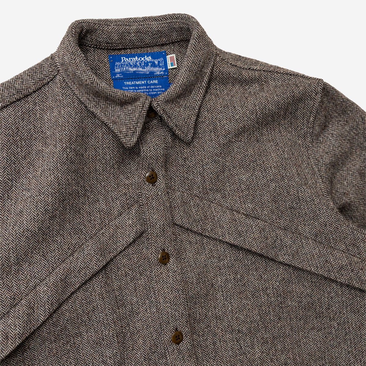 Lemures Wool Overshirt - Nep Herringbone