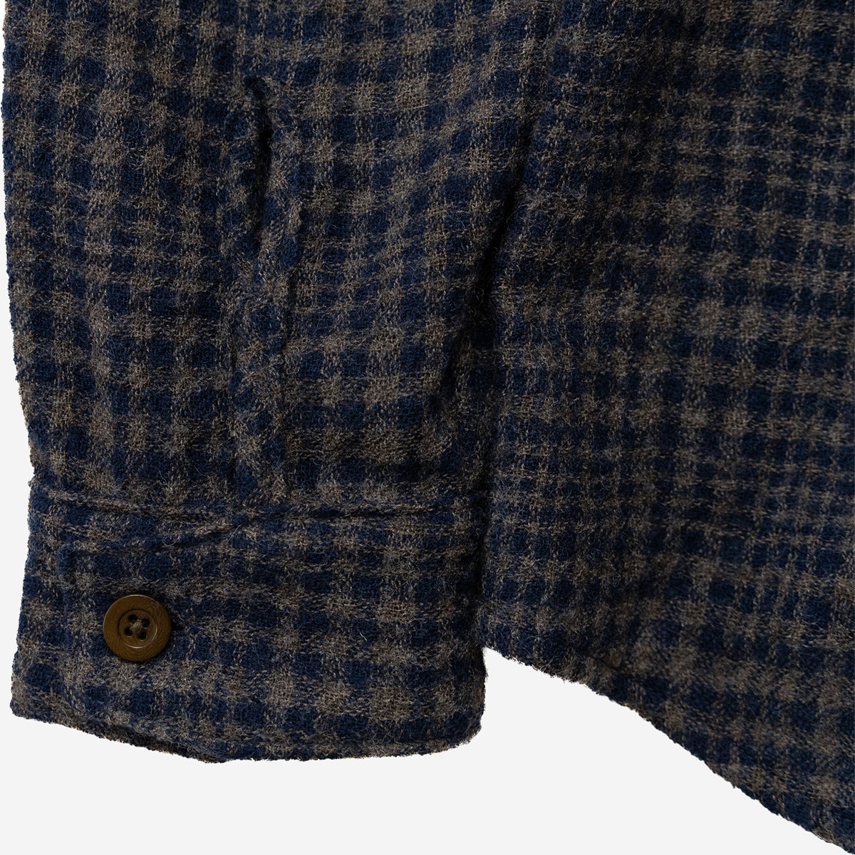 Lemures Worsted Wool Overshirt - Uneven Plaid Gauze