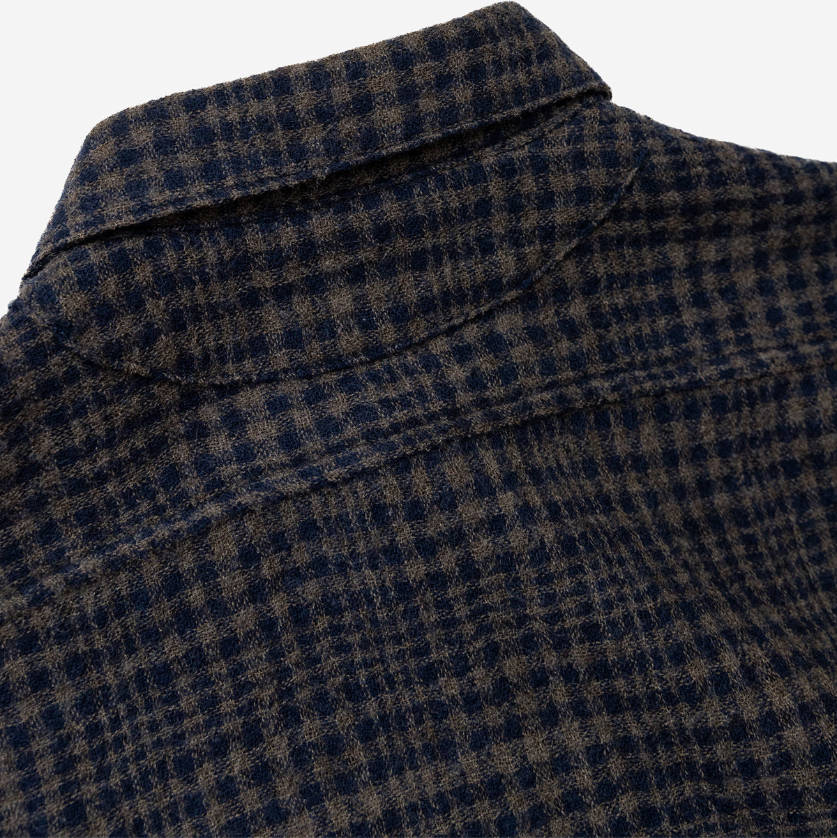 Lemures Worsted Wool Overshirt - Uneven Plaid Gauze