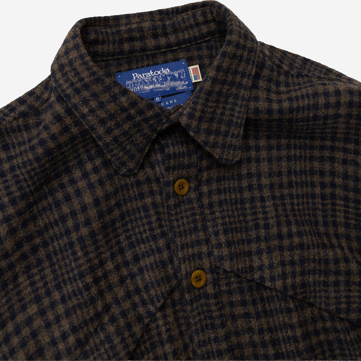 Lemures Worsted Wool Overshirt - Uneven Plaid Gauze