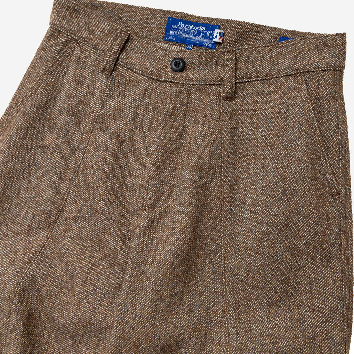 Tae Wide Cargo Woolen Twill Pant - Nature