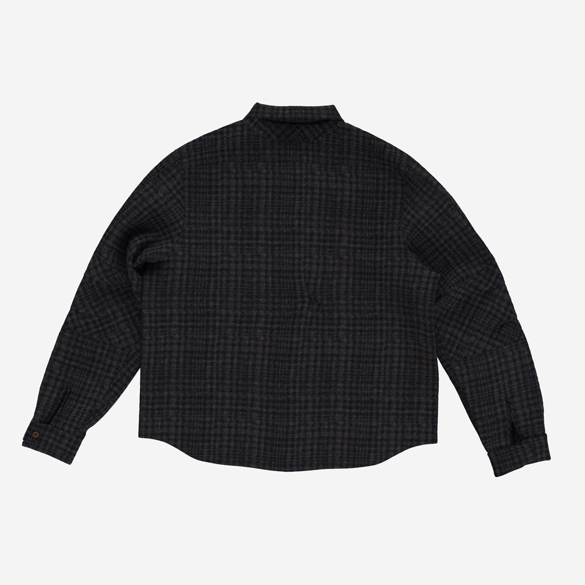 Lemures Worsted Wool Overshirt - Uneven Plaid Gauze