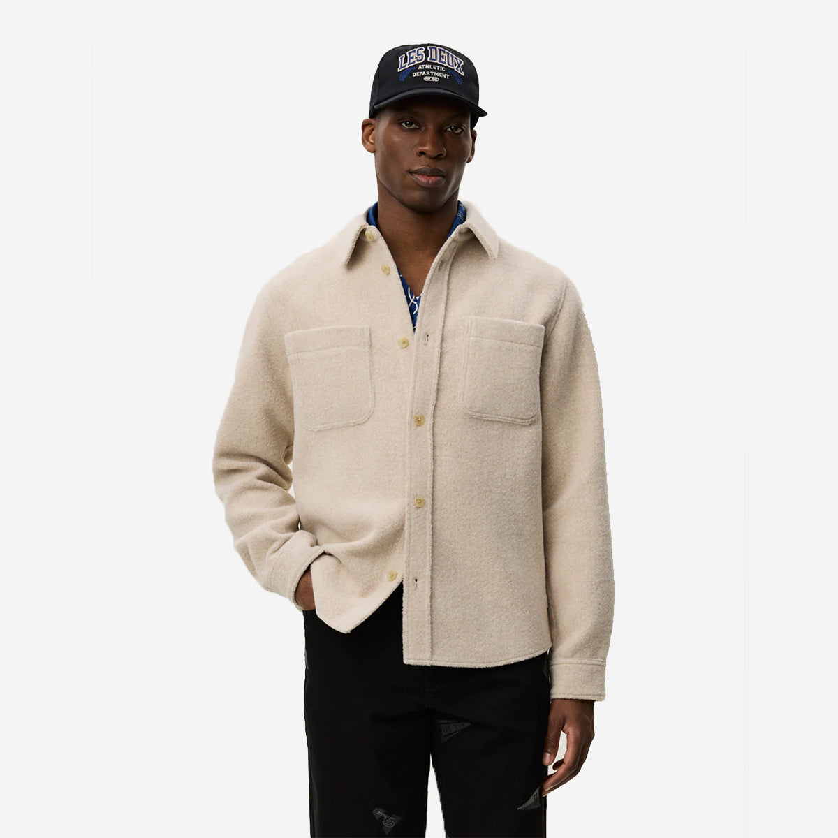 Lennon Bouclé Wool Overshirt - Ivory
