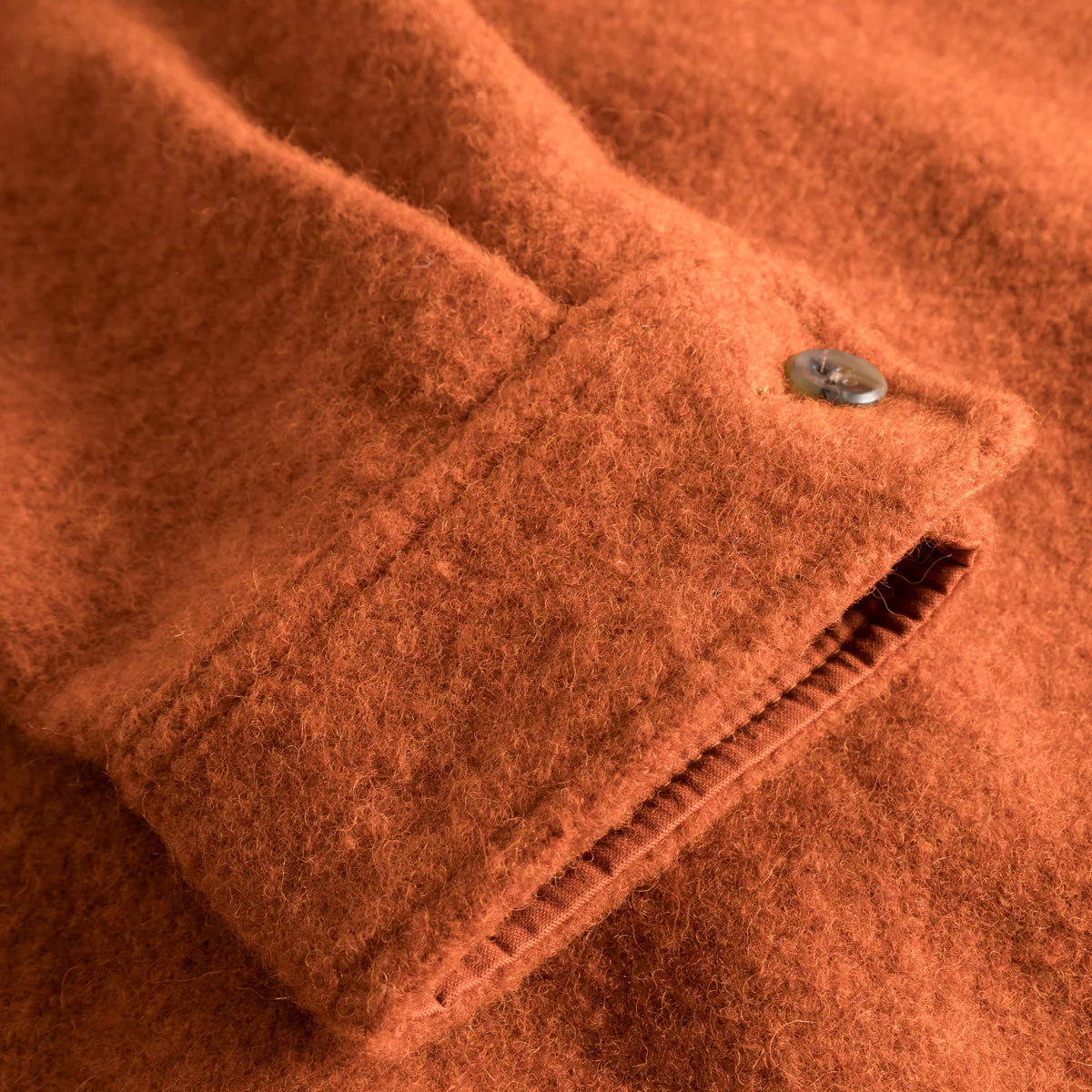 Lennon Bouclé Wool Overshirt - Terracotta