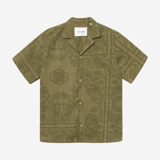Lesley Paisley Vacation S/S Shirt - Surplus Green
