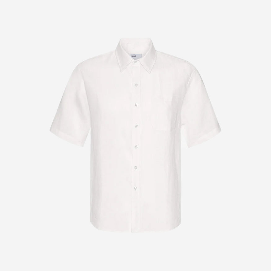 Linen Short-Sleeve Shirt - Optical White