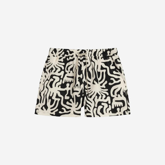 Loefy Mid-Length Swim Shorts - Black