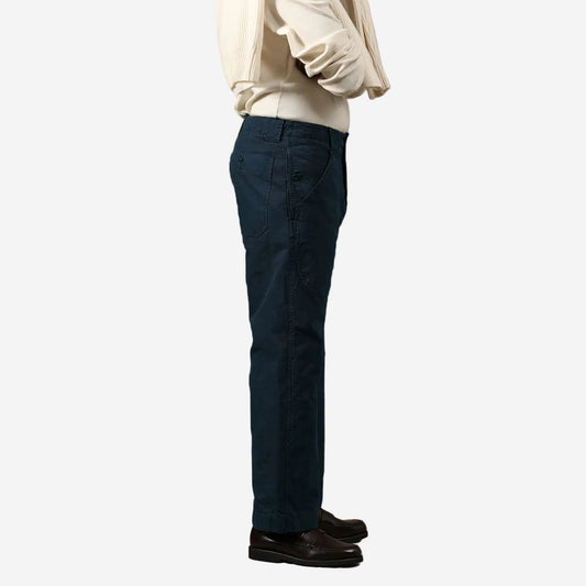 Logan Washed Canvas Swiss Army Fatigue Trouser - Navy Blue