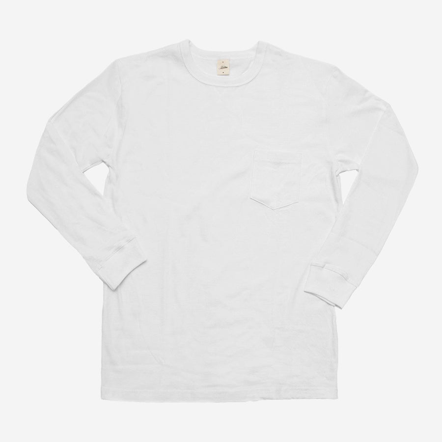 3Sixteen - Long Sleeve Heavyweight Pocket T-Shirt - White