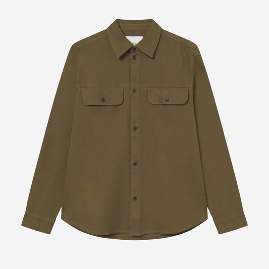 Luciano Structured OC Overshirt - Military Olive