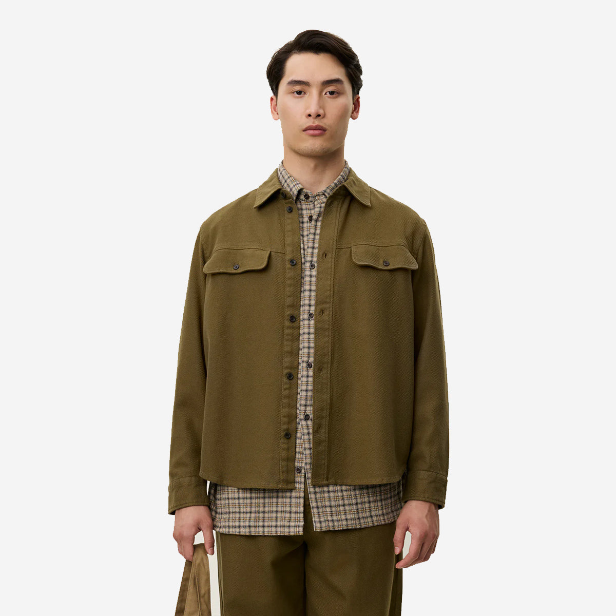 Luciano Structured OC Overshirt - Military Olive