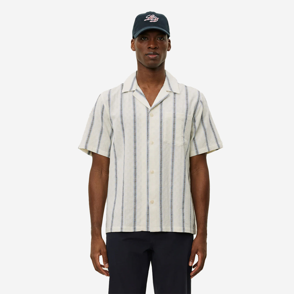 Lukas Check Dobby S/S Vacation Shirt - Light Ivory