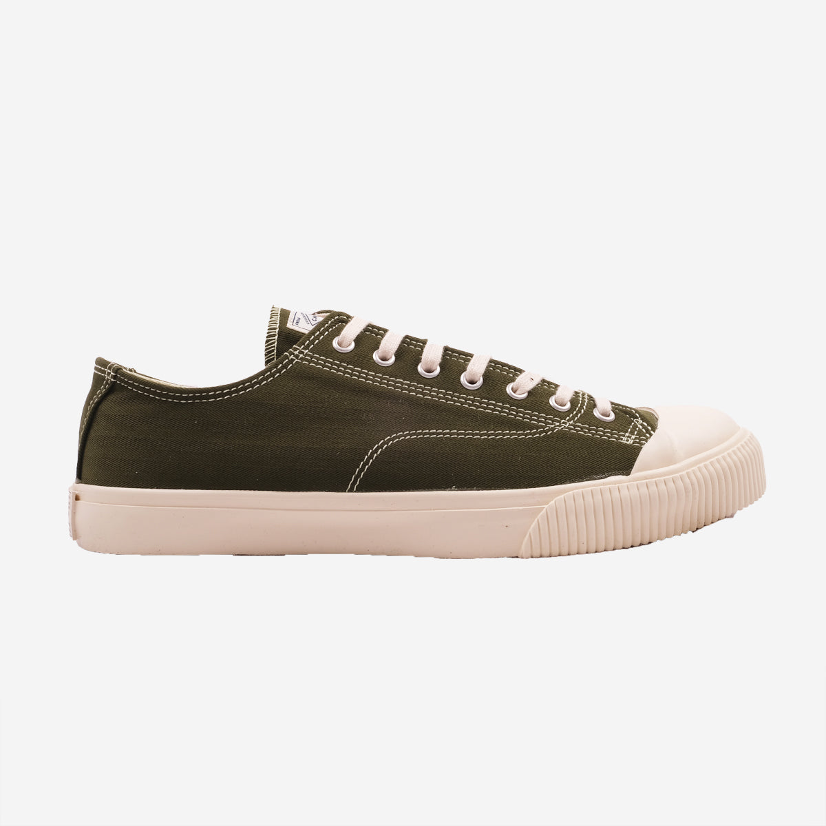 10 YEAR - M-01 Herringbone Military Low Sneakers - Dark Olive
