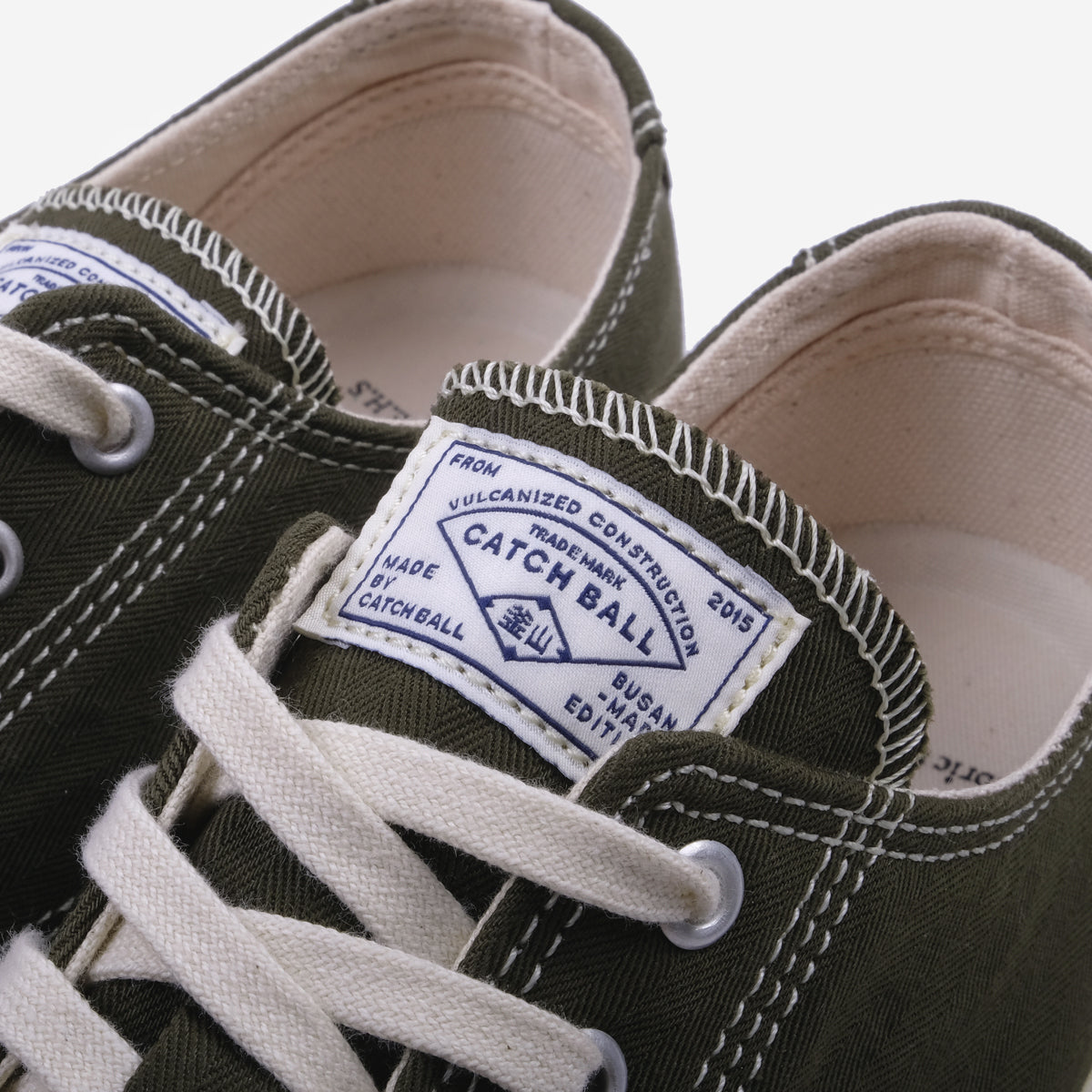10 YEAR - M-01 Herringbone Military Low Sneakers - Dark Olive