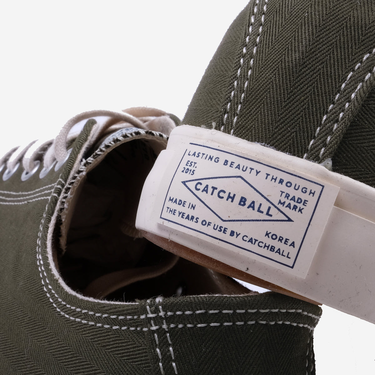 10 YEAR - M-01 Herringbone Military Low Sneakers - Dark Olive