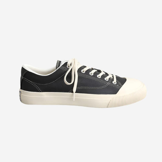 M-02 Leather Military Low Sneakers - Black