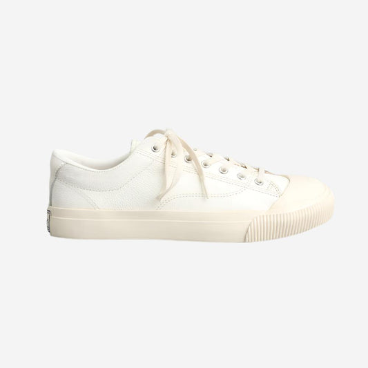 M-02 Leather Military Low Sneakers - White