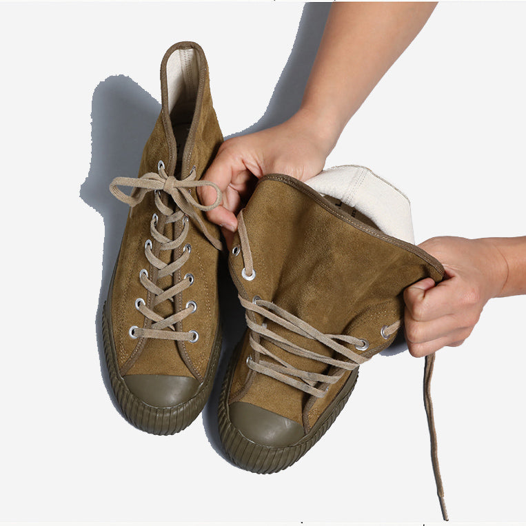 M-03 Suede Military High Sneakers - Black/Olive