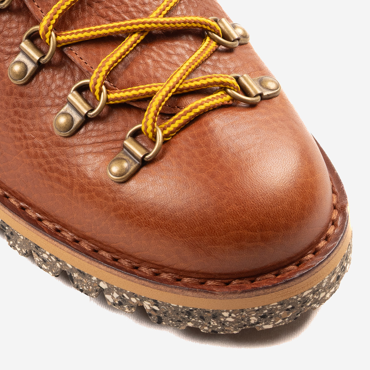 M120 Alto Magnifico Leather Boots - Grainy Brown