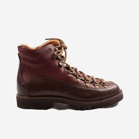 MA172 Magnifico Leather Hiking Boots - Bordeaux/Brown