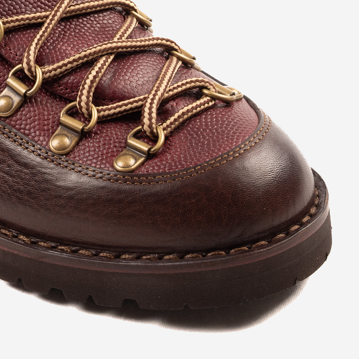 MA172 Magnifico Leather Hiking Boots - Bordeaux/Brown