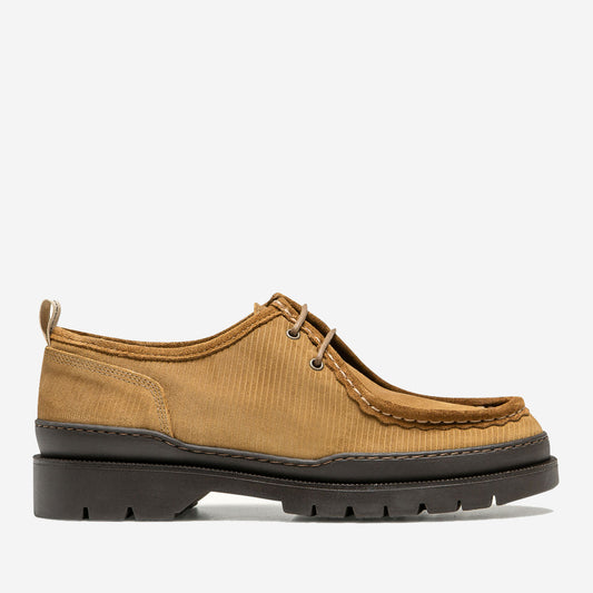 Major V Cord Suede Derby Shoes - Maroon Brown