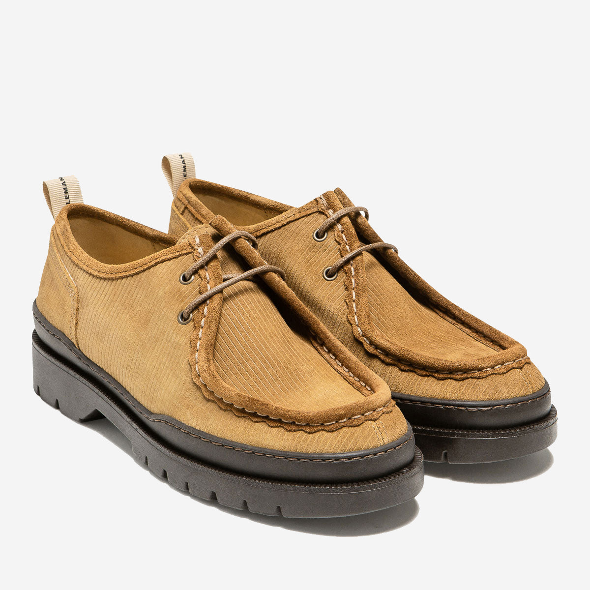Major V Cord Suede Derby Shoes - Brown