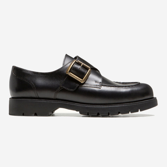 Marechal M VGT Buckle Leather Derby Shoes - Black