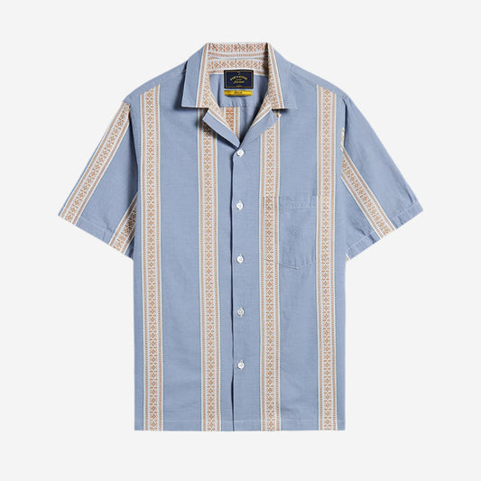 Melissa Jacquard S/S Vacation Shirt - Blue