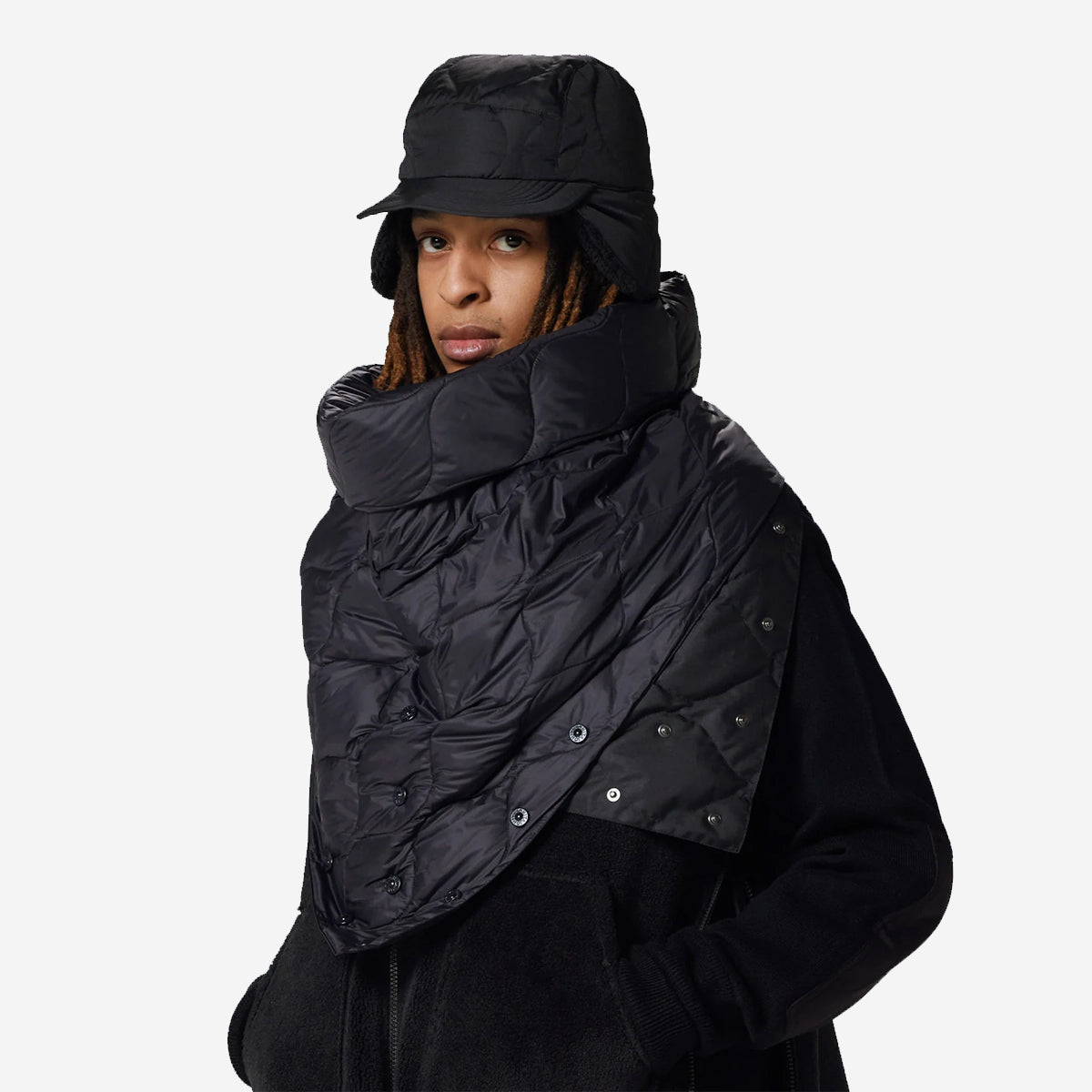 Military Down + Boa Cap - Black x Black