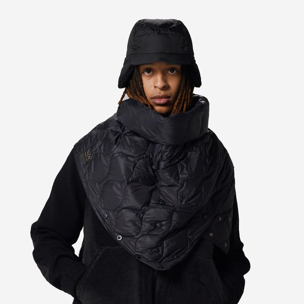 Military Down + Boa Cap - Black x Black