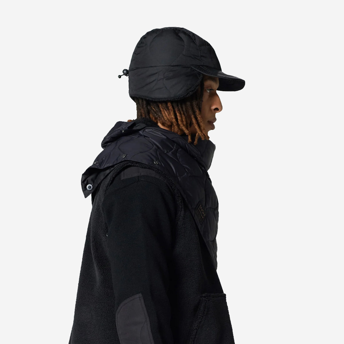 Military Down + Boa Cap - Black x Black