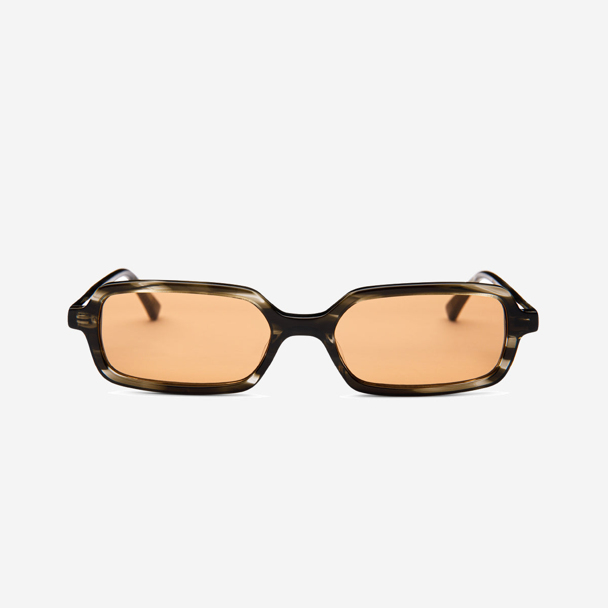 MILO Rectangle Sunglasses - Havana/Green Amber