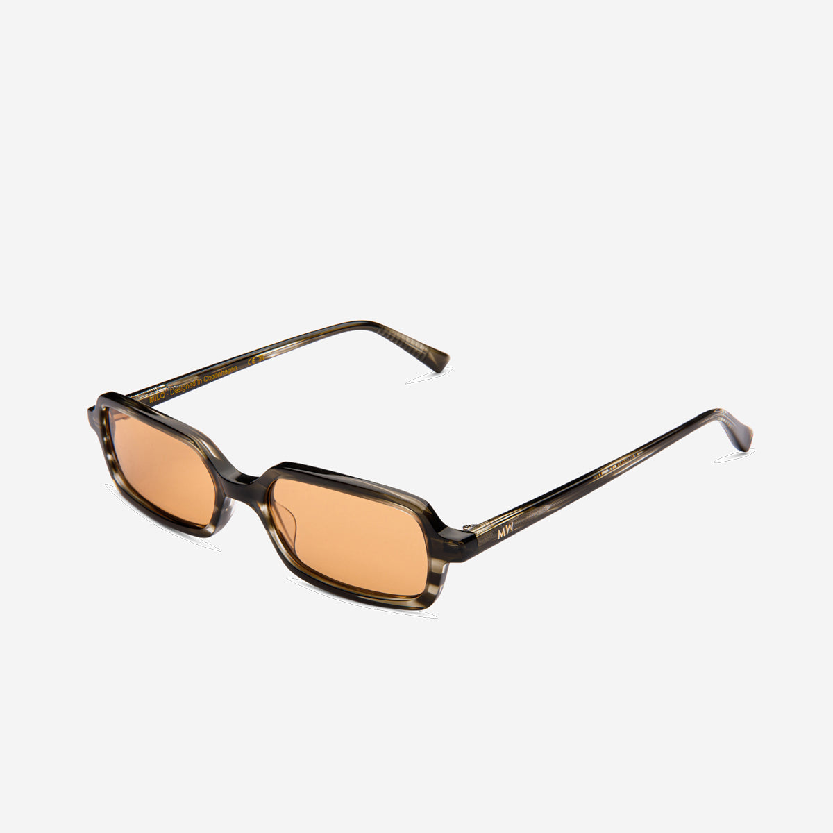 MILO Rectangle Sunglasses - Havana/Green Amber