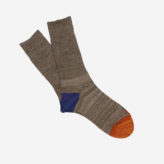 MOC 2 Points Crew Socks - Khaki