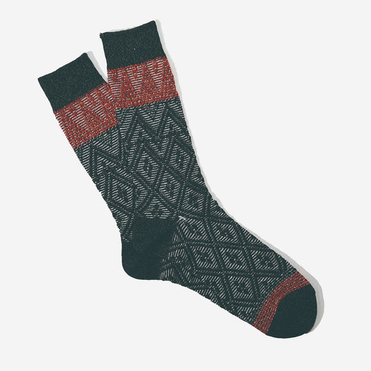 Mountain Snow Crew Socks - Black