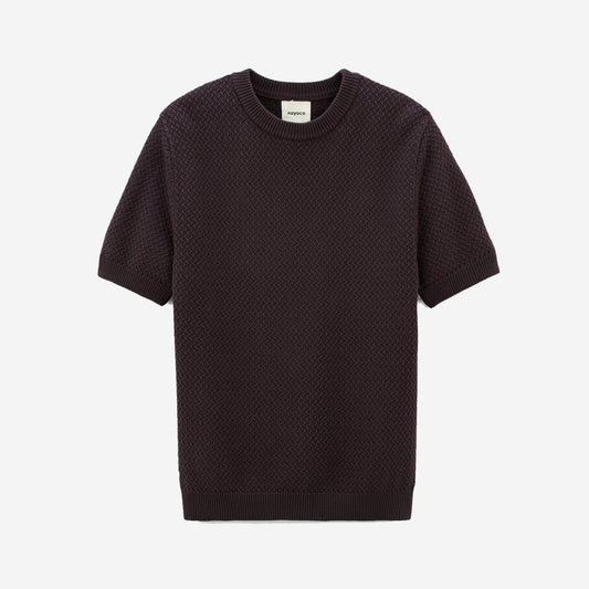 Madera Geo Knit Tee - Brown
