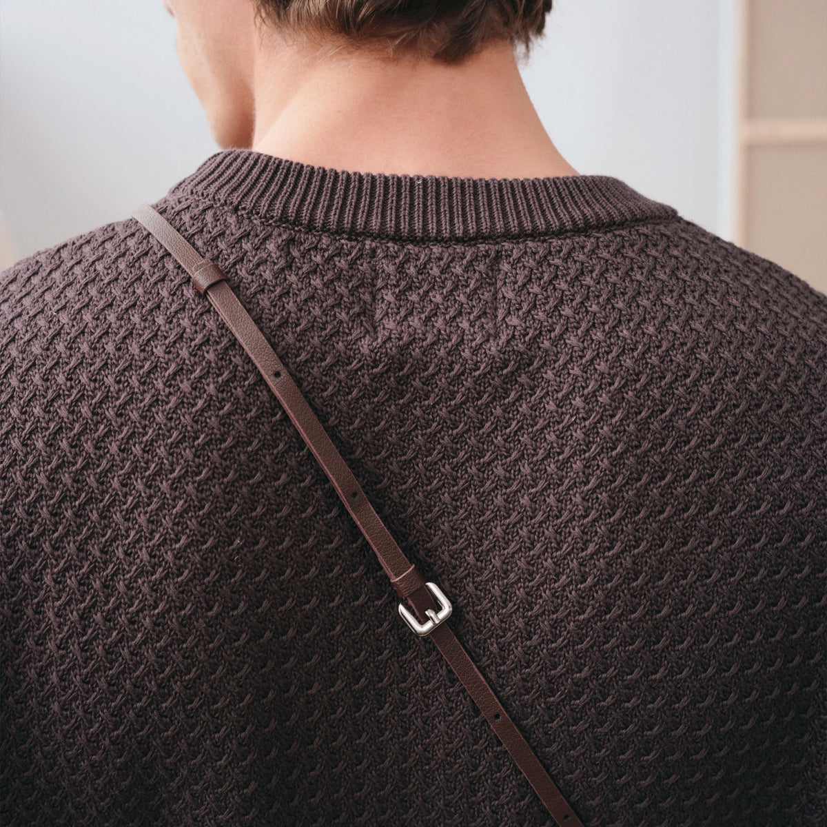 Madera Geo Knit Tee - Brown