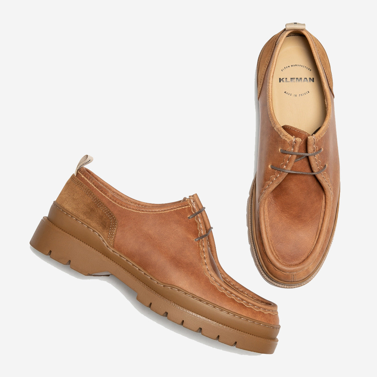 Major MB Leather Derby Shoes - Brick